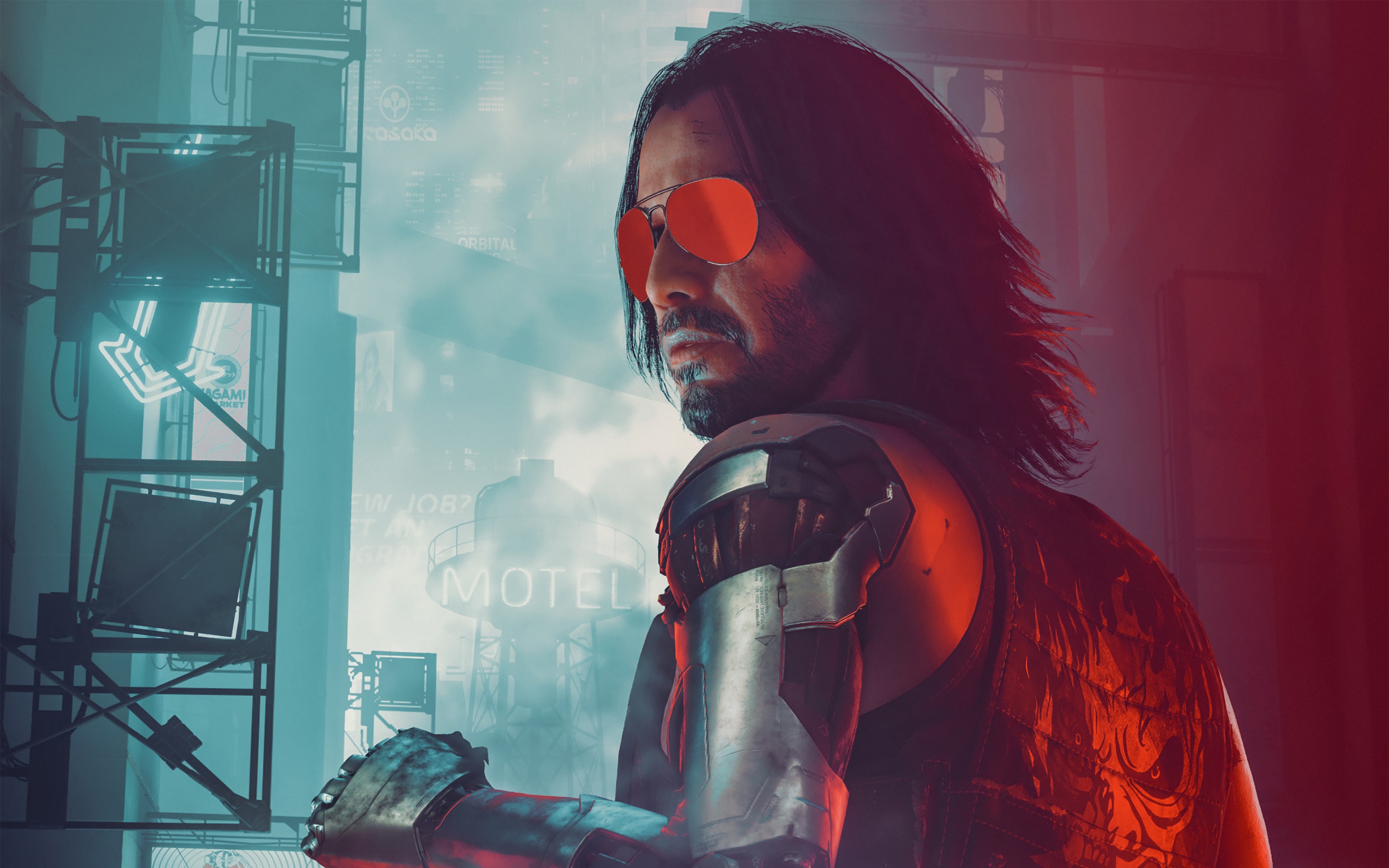 Johnny Silverhand Wallpaper 4K, Cyberpunk Keanu Reeves, Game Art, Fan Art, Games