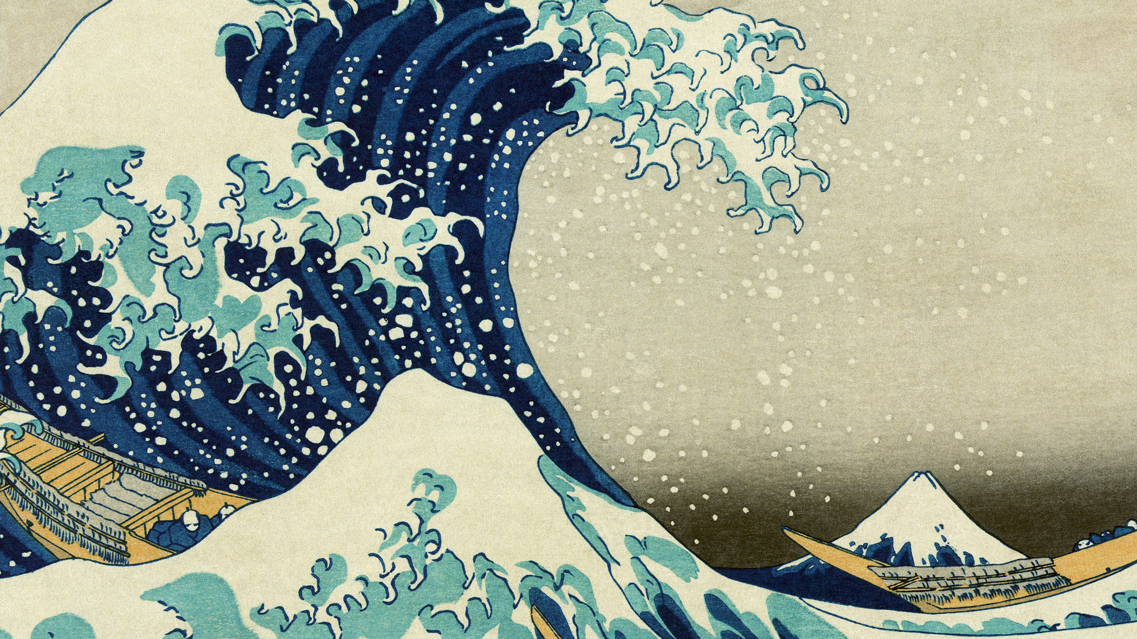 Wallpaper Great Wave Off Kanagawa