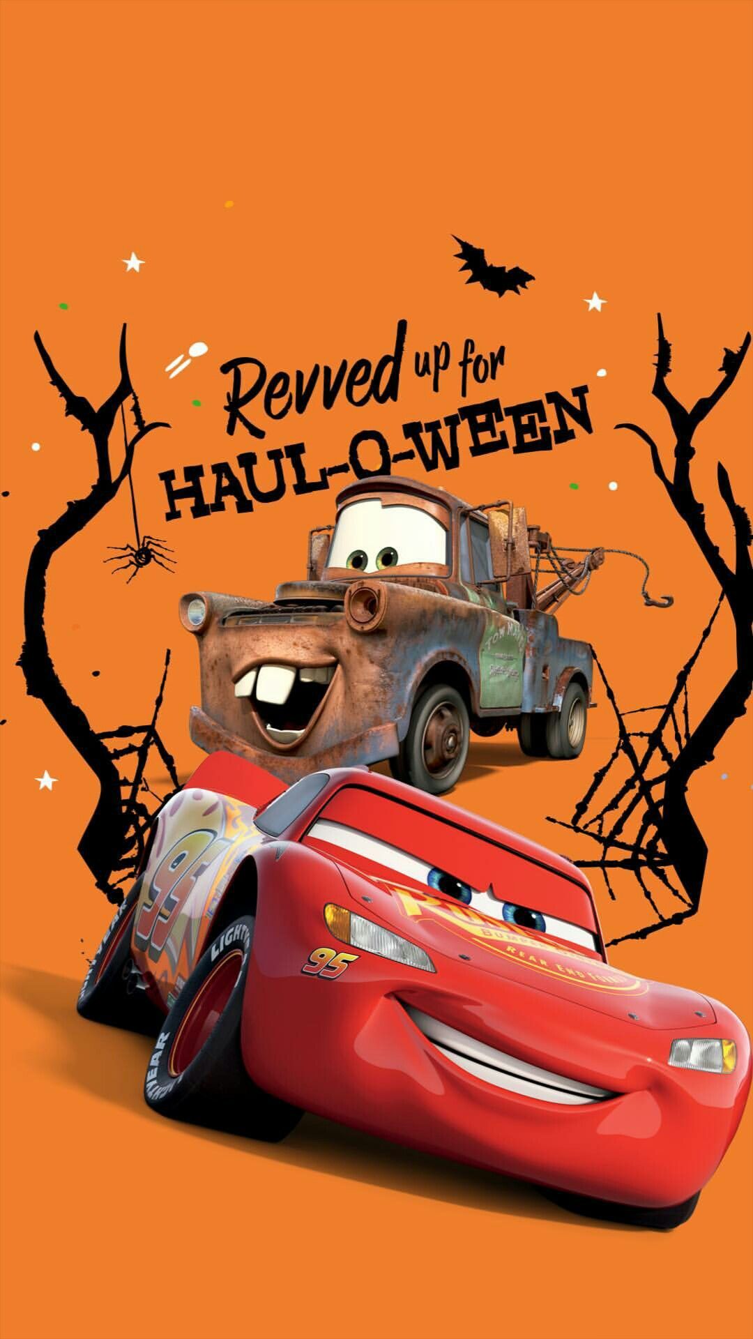 Halloween Lightning Mc Queen & Tow Mater (Cars). Disney wallpaper, Disney background, Disney cars