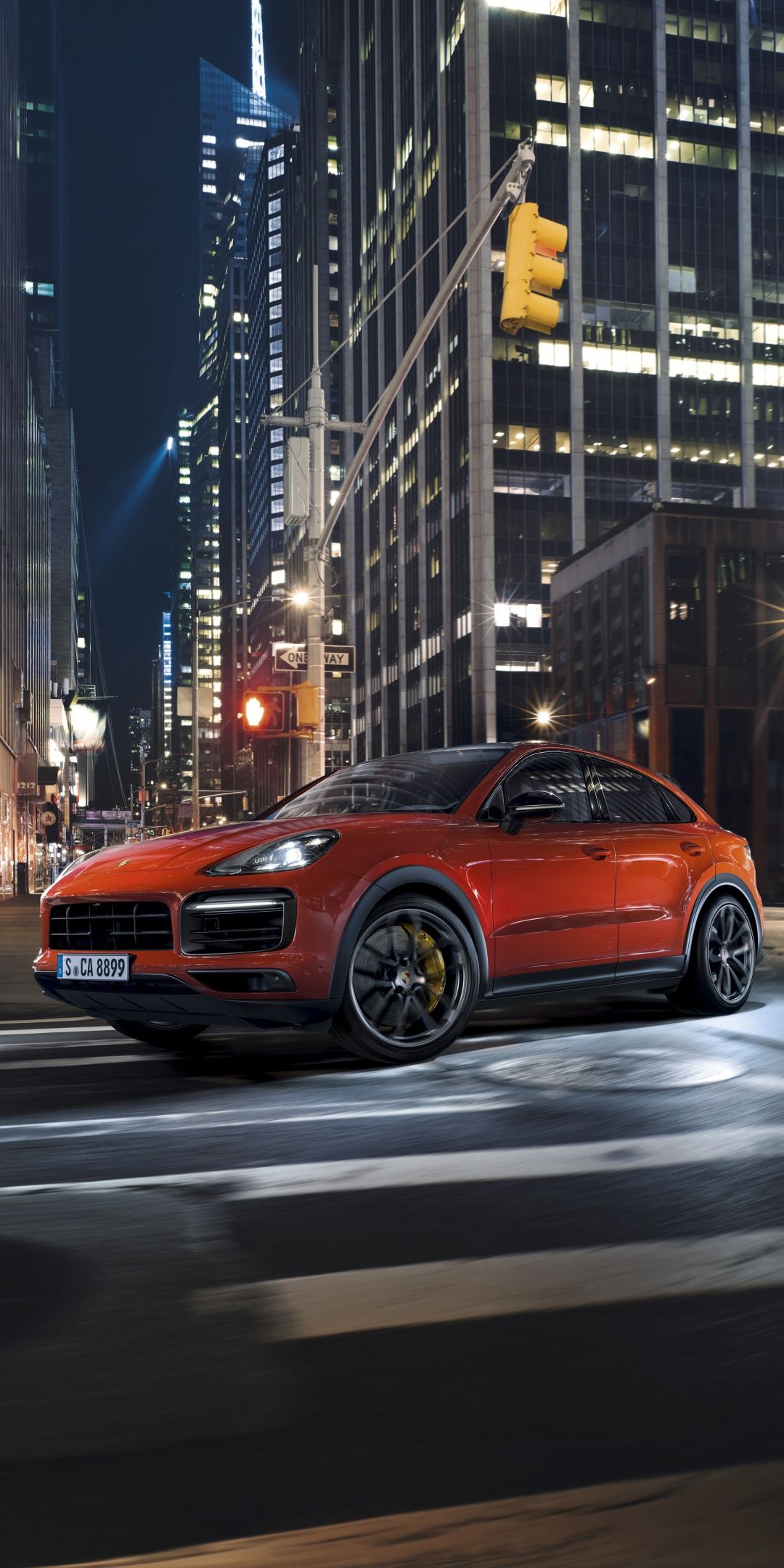 Download 1080x2160 wallpaper Compact SUV, orange, Porsche Cayenne, Honor 7X, Honor 9 Lite, Honor View 10, 20498. Porsche cayenne, Compact suv, Porsche