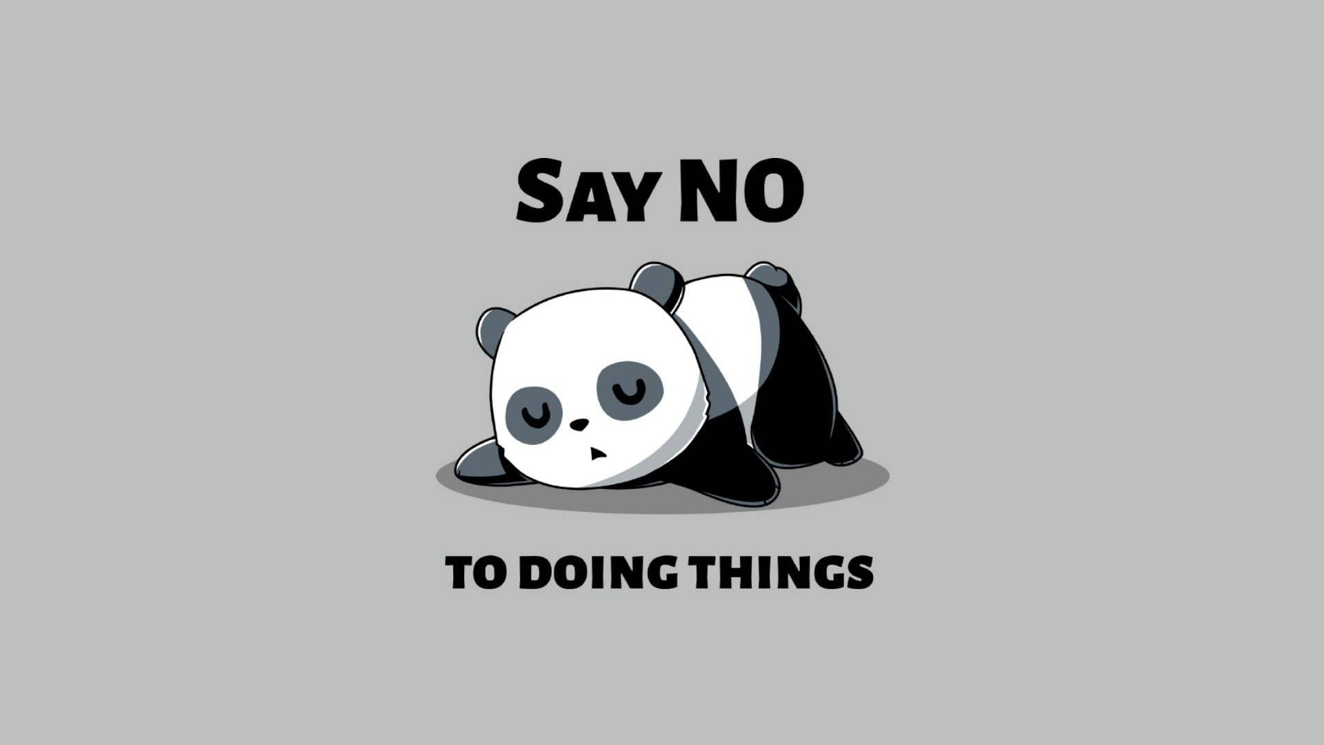 Download Lazy Panda Humor Wallpaper