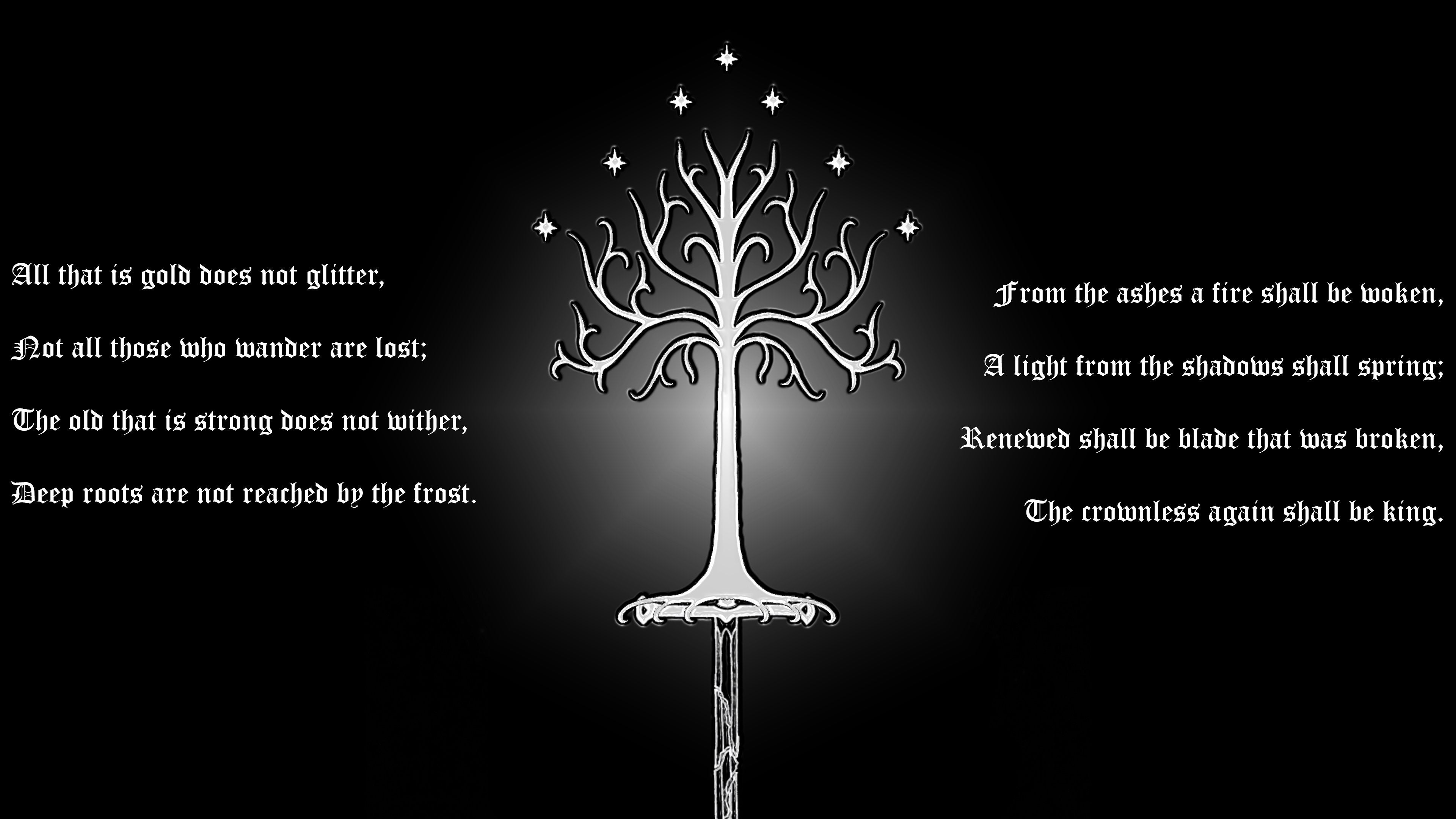 Desktop Background of Strider, Forged Shards of Narsil, Tree of Gondor