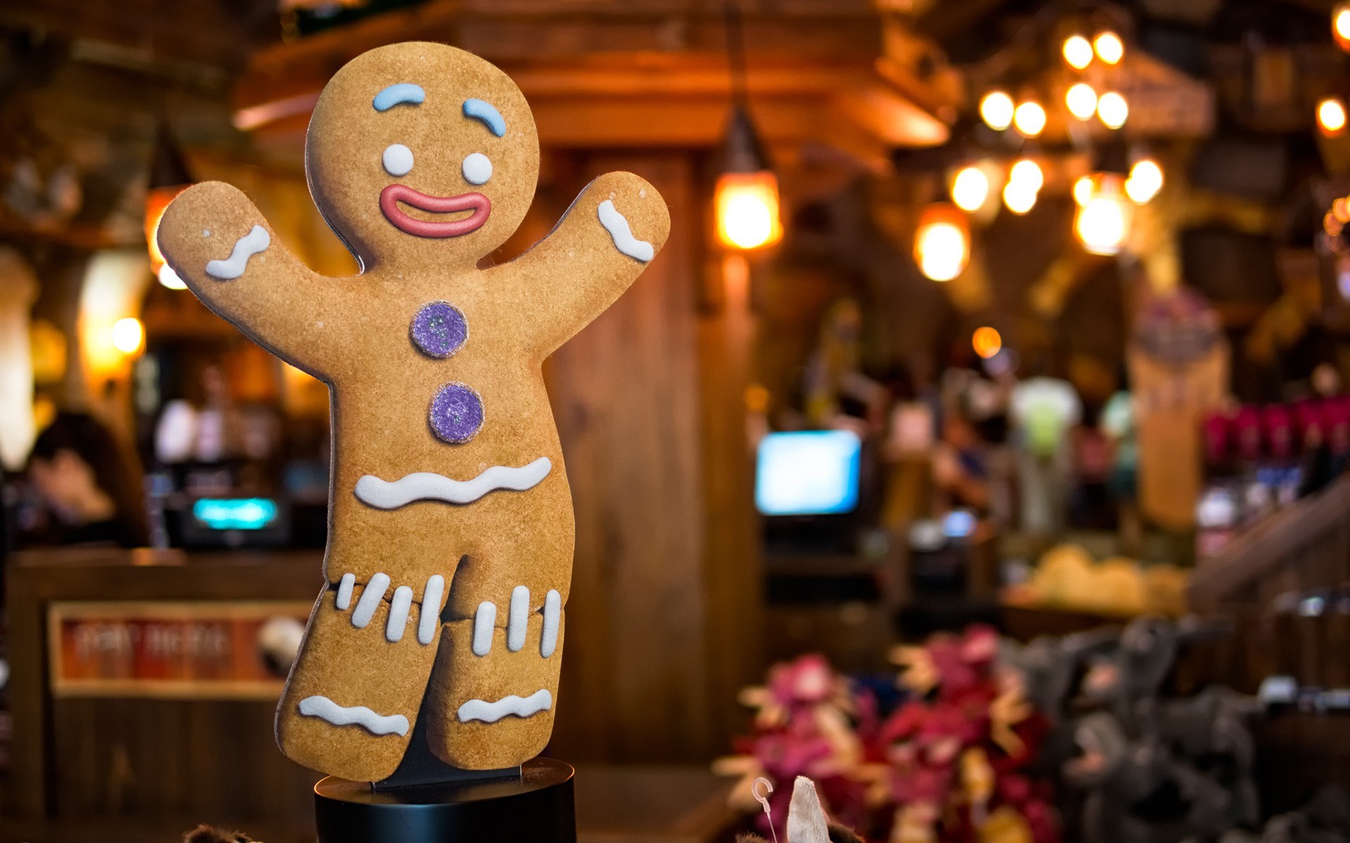 christmas wallpaper gingerbread man