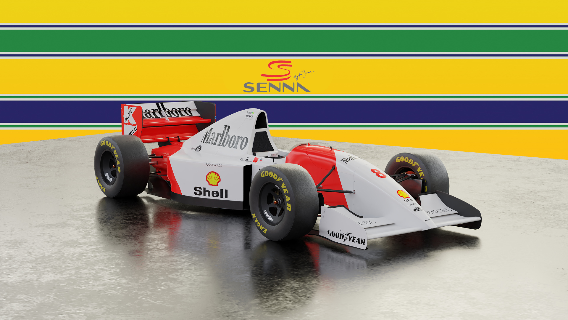 McLaren MP4 8 Ayrton Senna Wallpaper