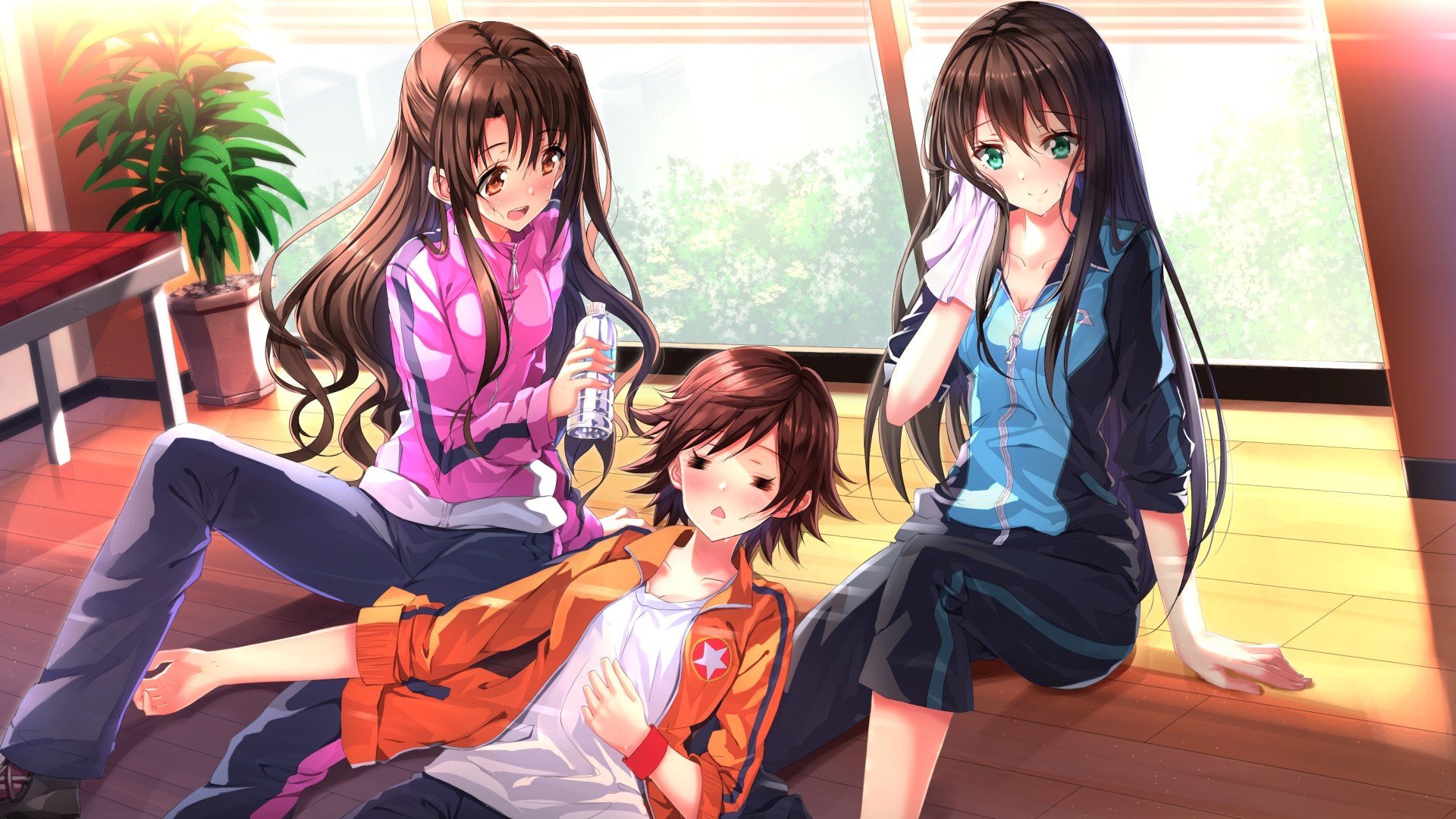 THE iDOLM Cinderella Girls, Honda Mio, Shibuya Rin, Shimamura Uzuki, Anime girls, Anime, Swordsouls Wallpaper HD / Desktop and Mobile Background