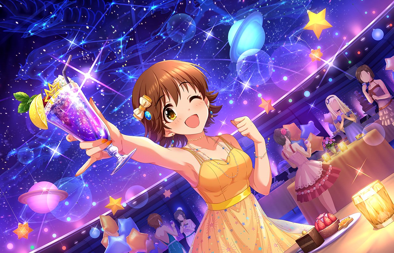 Deresute/デレステ ENG SSR Shining Meteor Mio Honda Skill: Courage To Take Flight Center: Passion Princess there are only Passion idols on the team: Raises all