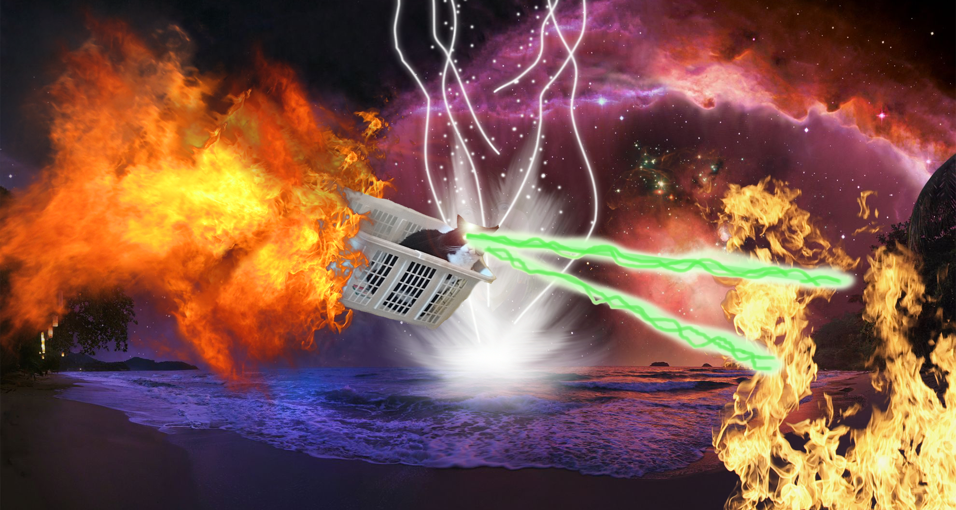 Cat Explosion Space Laser (the Wallpaper)