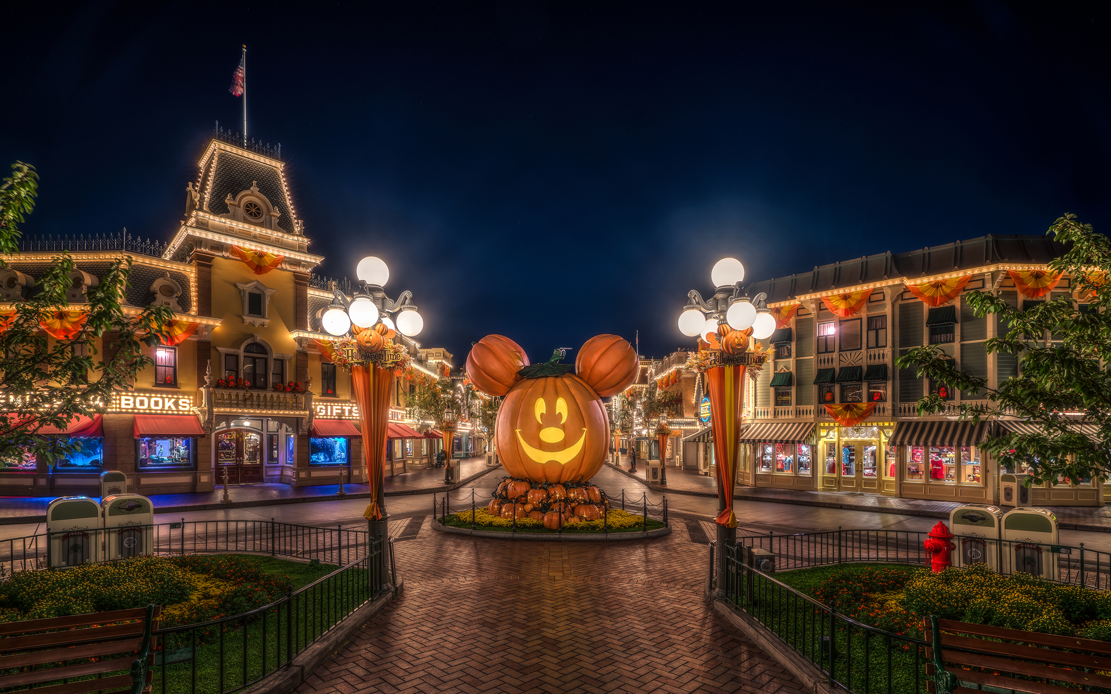 Image Anaheim California Disneyland USA HDR Pumpkin 3840x2400
