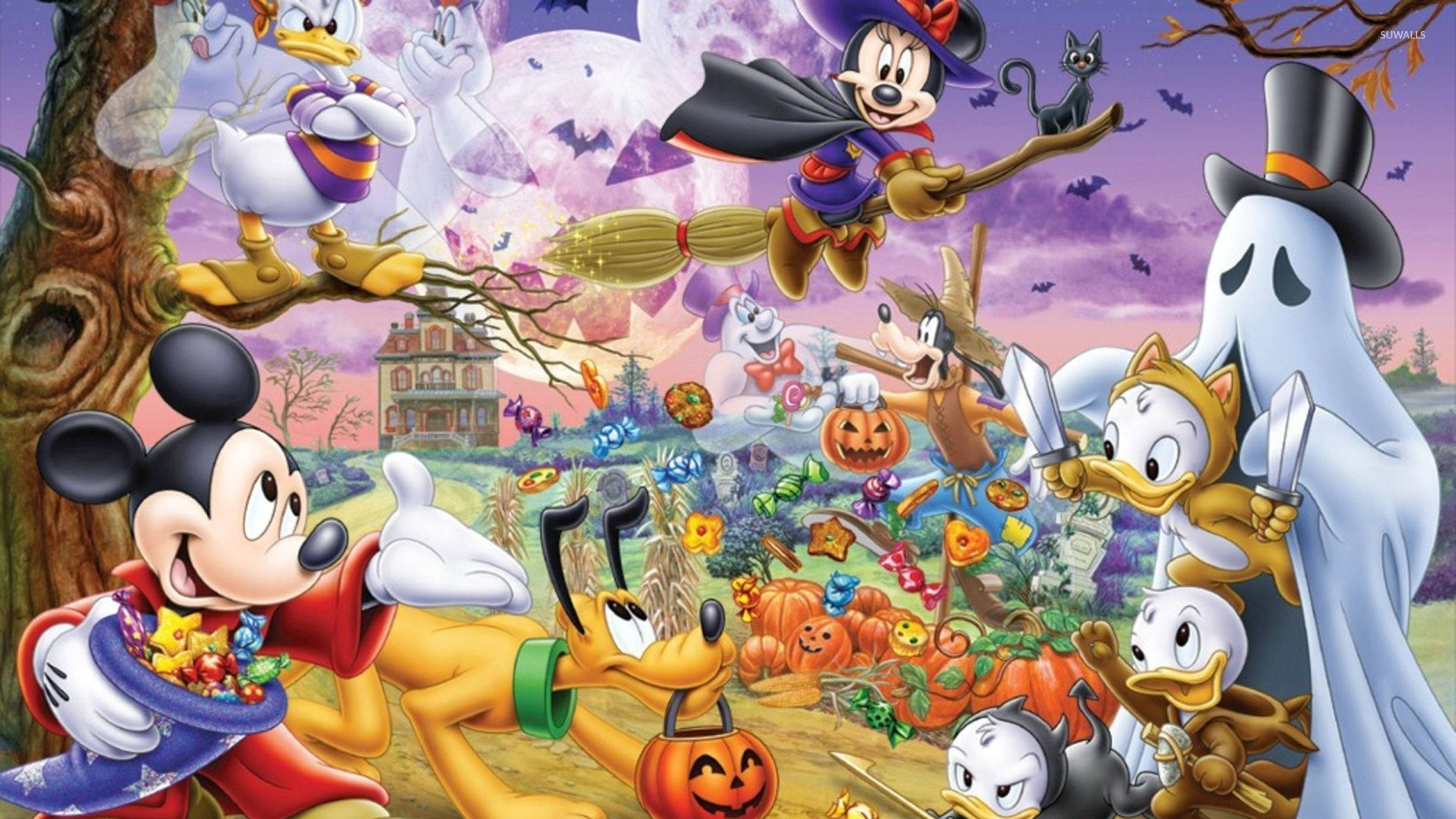 Download Disney Cartoon Halloween Character Wallpaper