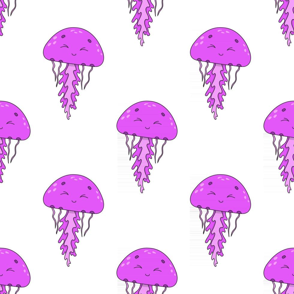 Colored seamless pattern with cute cartoon character. Simple flat vector illustration isolated on white background. Design wallpaper, fabric, wrapping paper, covers, websites