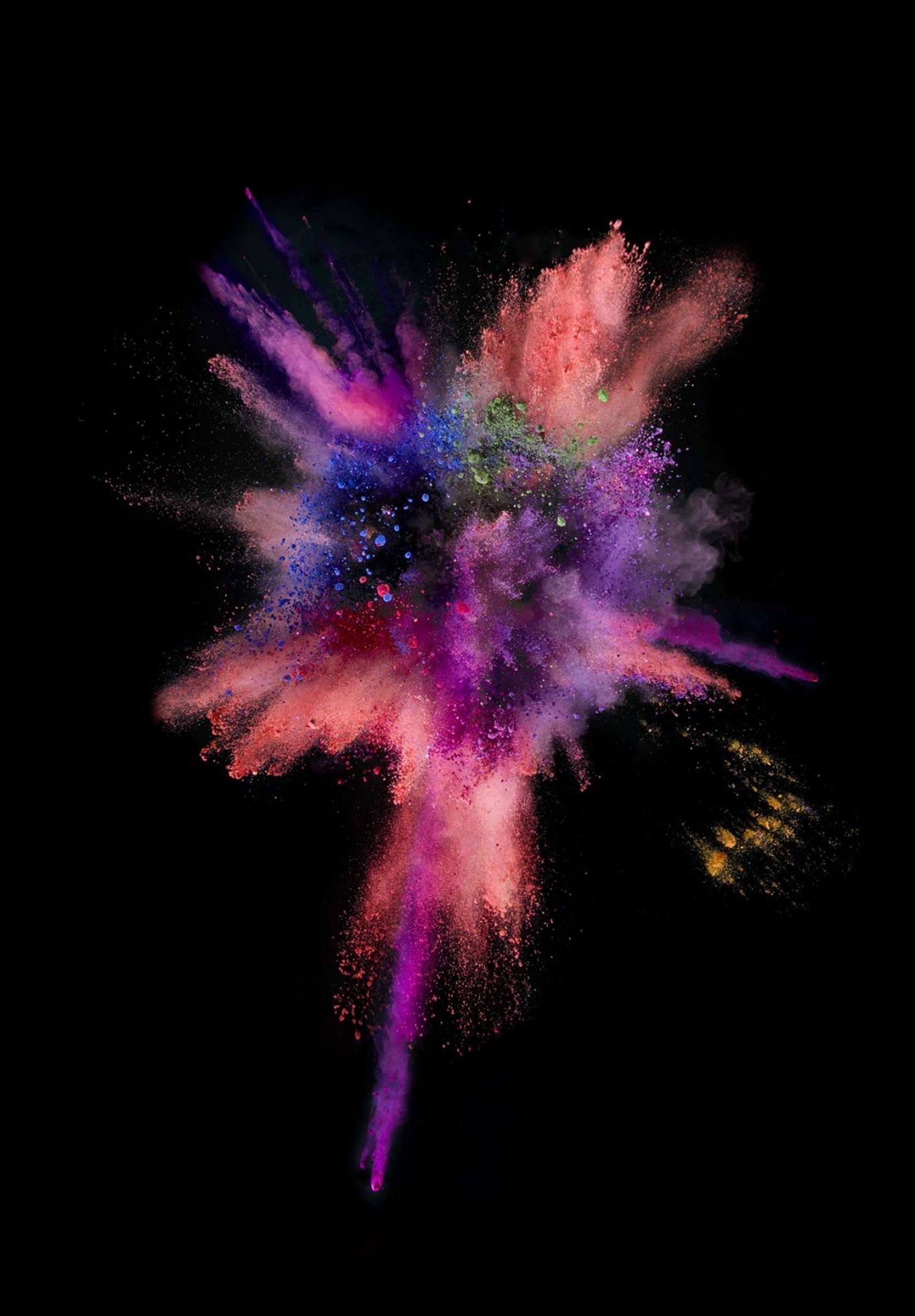 Colorful Powder Mixing 4K iPad Wallpaper