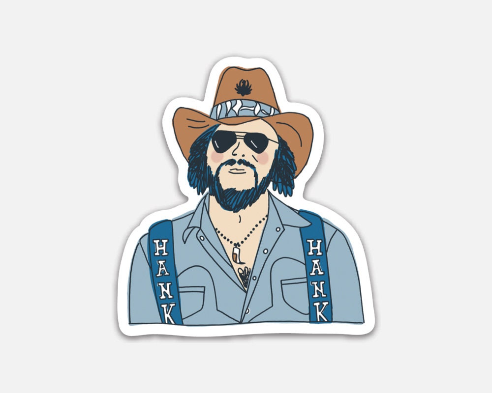 Hank Williams Jr. Vinyl Sticker