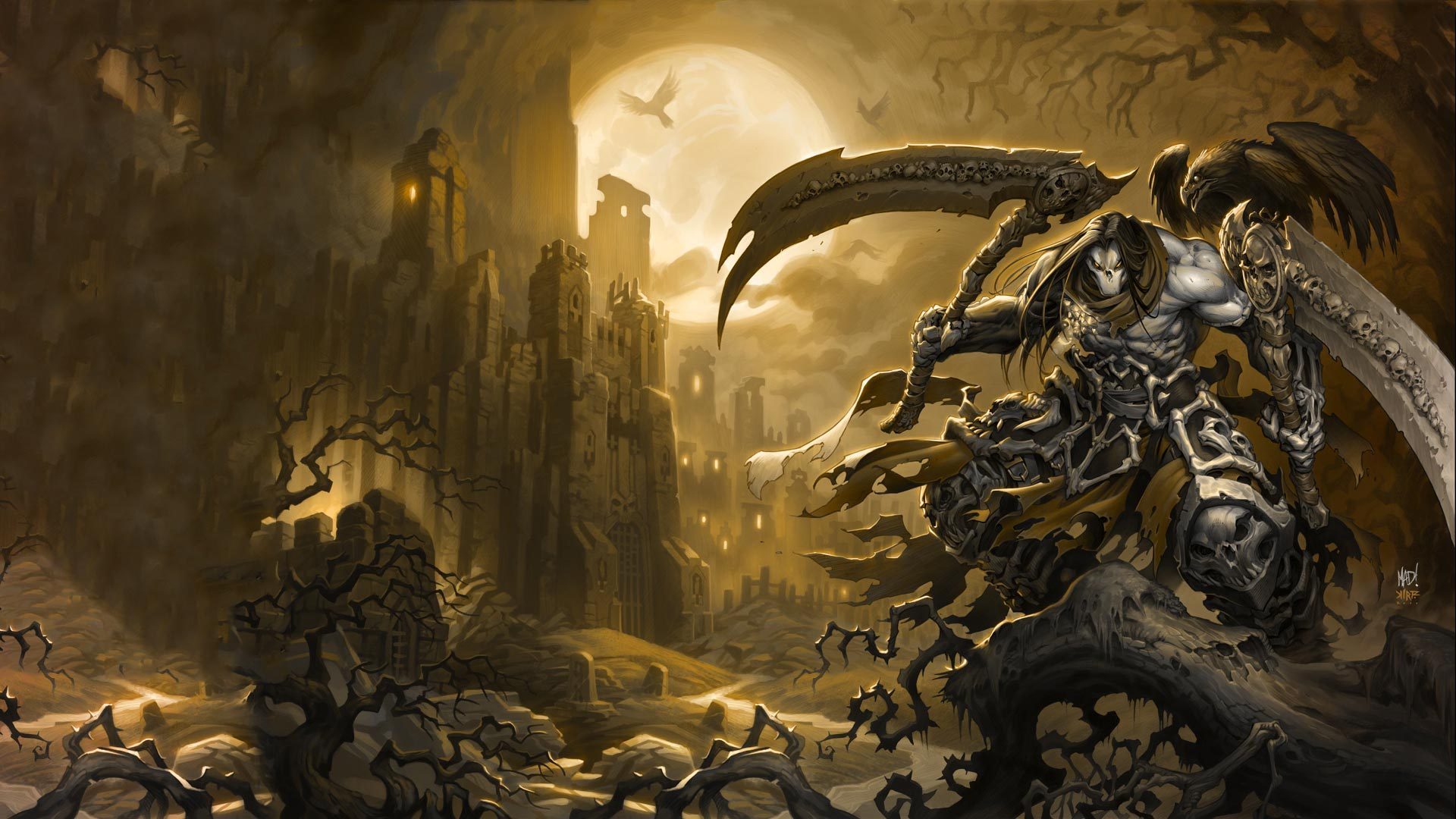 Desktop Wallpaper Darksiders Darksiders II Scythe Undead Warriors