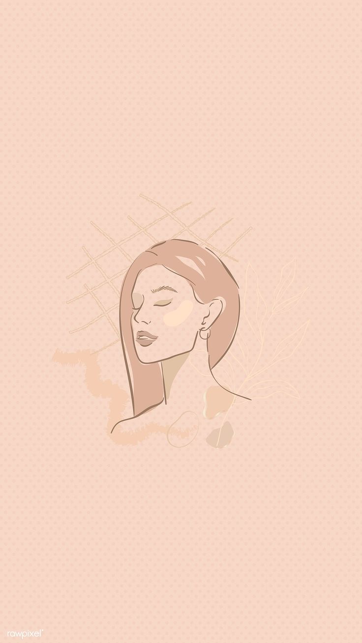 Beige feminine line art vector. free image / Techi. Line art vector, Feminine wallpaper, Line art