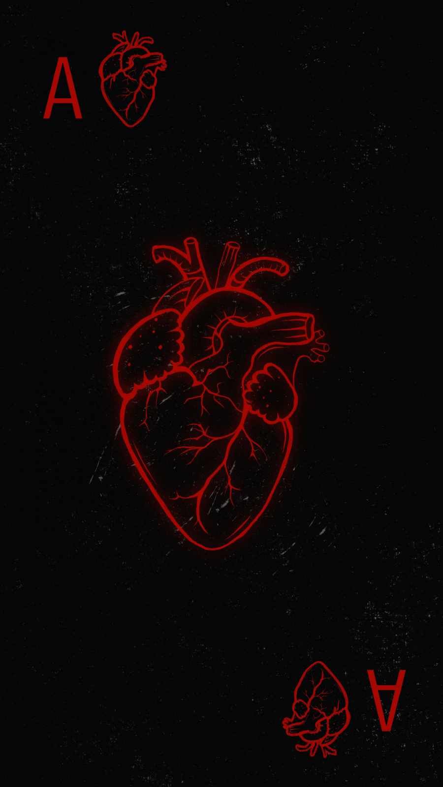 Heart Card iPhone Wallpaper Wallpaper, iPhone Wallpaper. Red and black wallpaper, iPhone wallpaper, Black wallpaper iphone