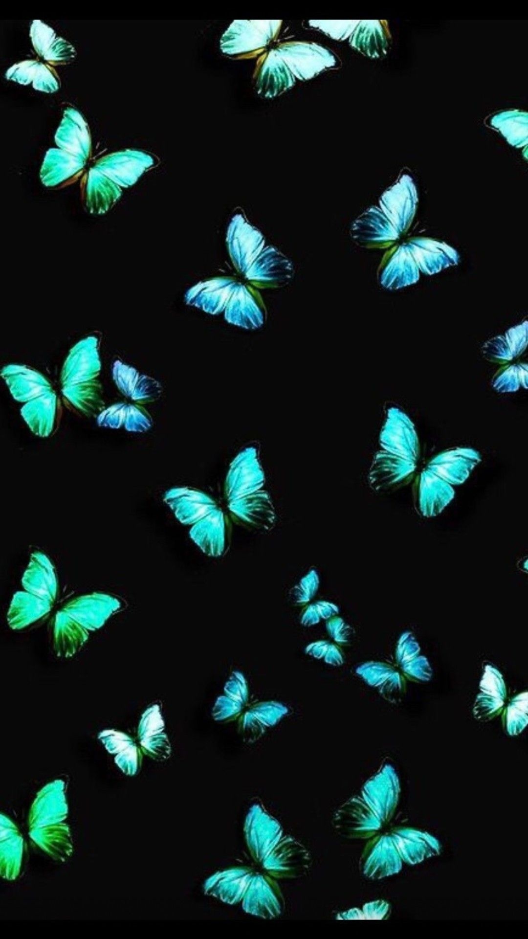 Green Butterfly. Adorable Aesthetic Wallpaper Download