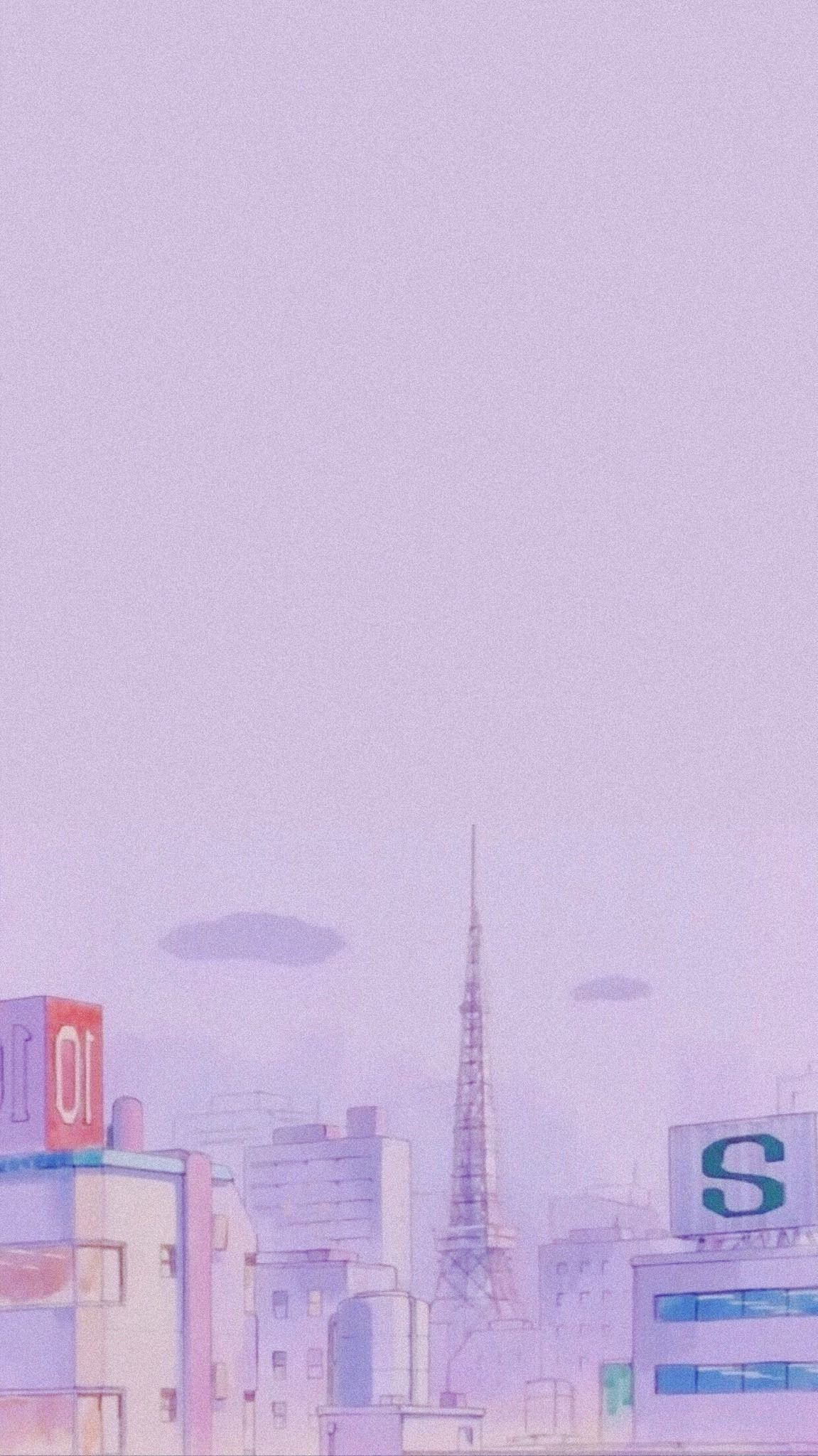 90s anime aesthetic. Purple wallpaper iphone, Aesthetic pastel wallpaper, Purple aesthetic background
