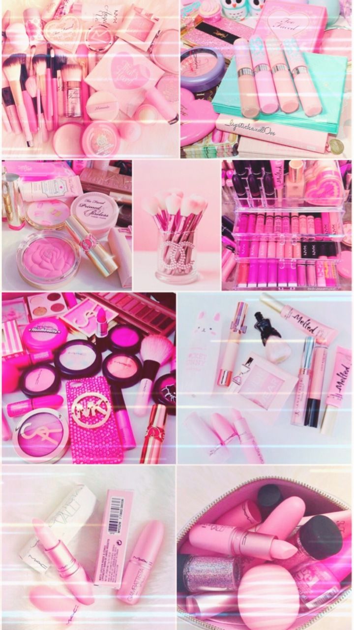 Pink makeup wallpaper!. Makeup wallpaper, Pink wallpaper iphone, Pink makeup wallpaper