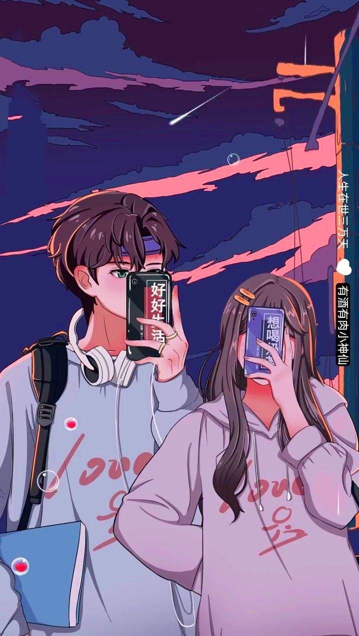 Anime Boy Meets Girl HD Wallpaper