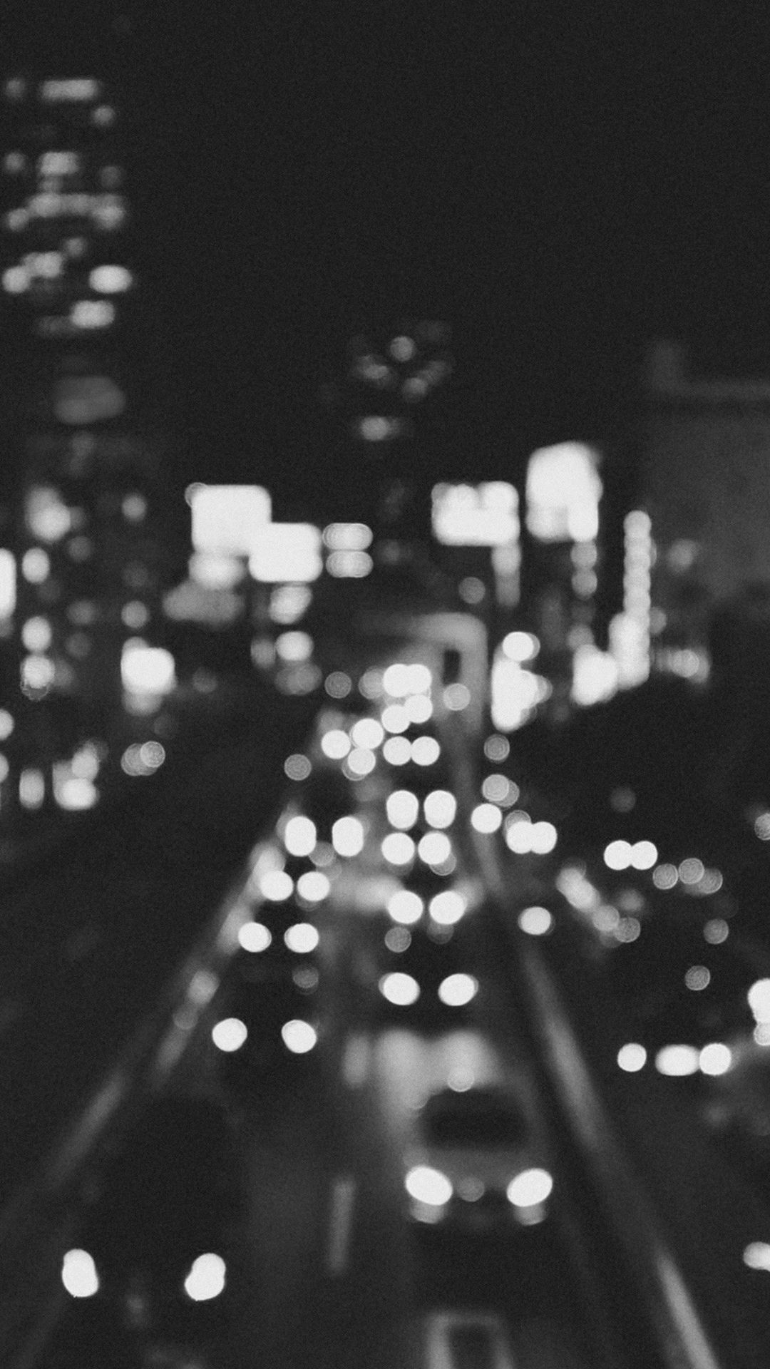 City Lights Black and White Wallpaper