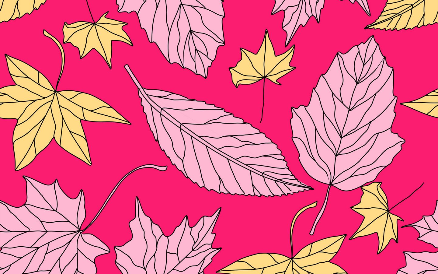 Download wallpaper 1440x900 leaves, art, autumn, texture widescreen 16:10 HD background