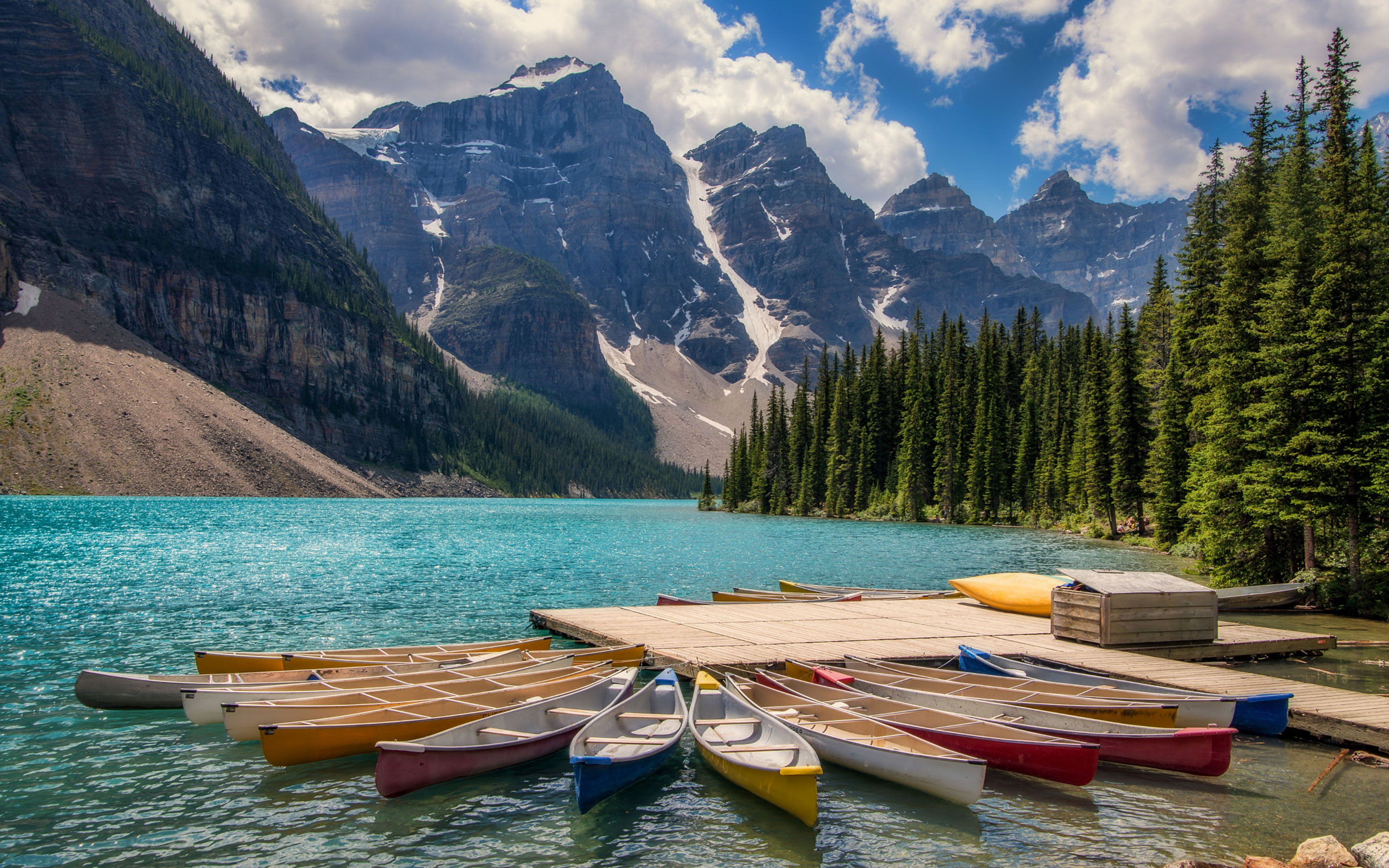 Kayaks In Lake Moraine Banff Canada Landscape Photography Ultra HD Wallpaper And Lap. Canada landscape, Landscape photography, Sunset landscape photography