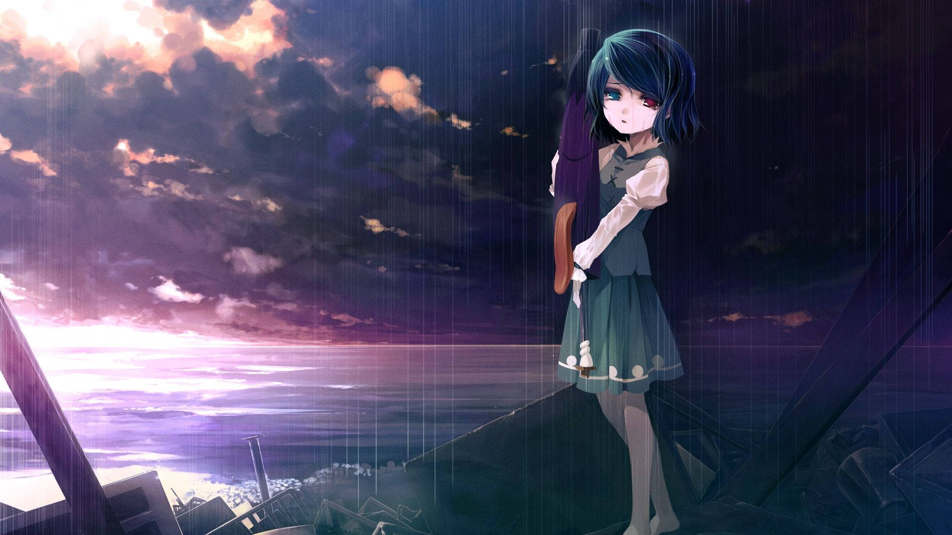 Download Sad Anime Child Wallpaper