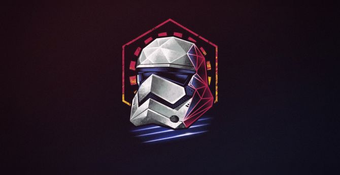 Wallpaper minimal, star wars, stormtrooper, helmet, artwork desktop wallpaper, HD image, picture, background, ec3052