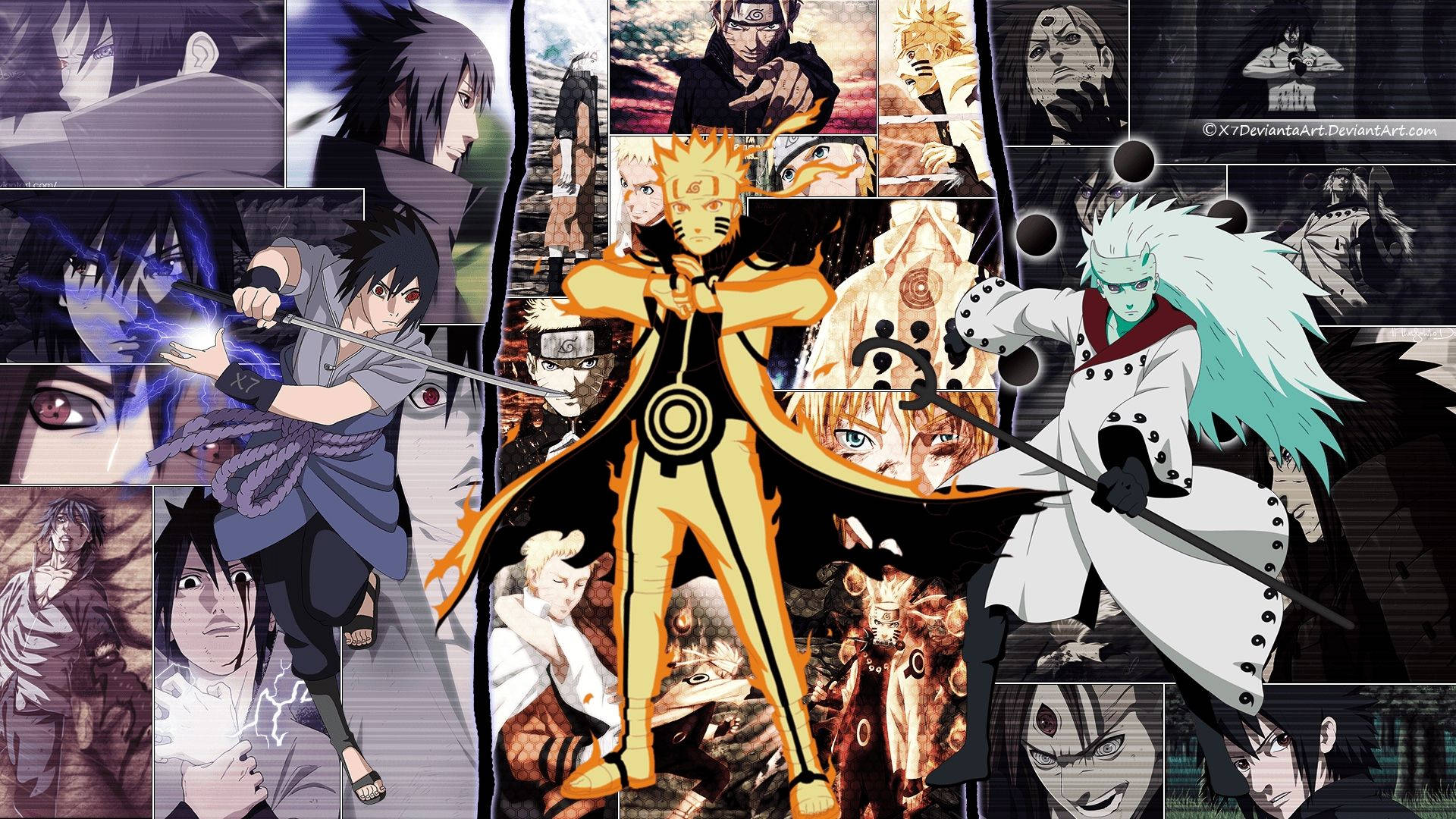 Download Naruto And Sasuke With Uchiha Madara Wallpaper