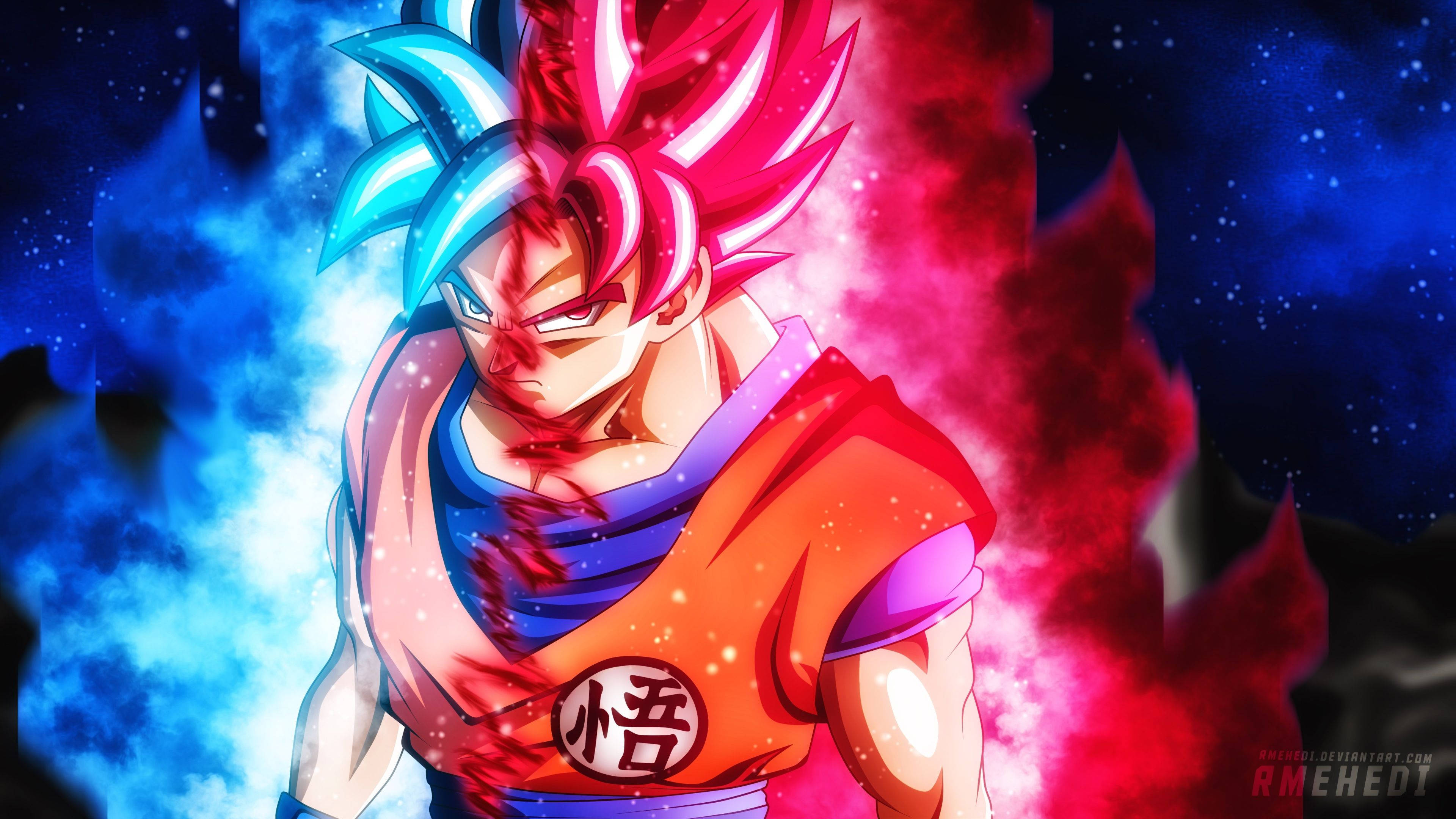 Goku Red And Blue Wallpapers - Wallpaper Cave