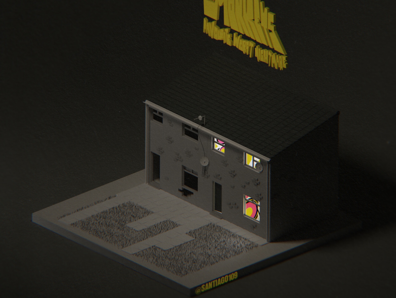 Favourite Worst Nightmare Isometric Low Poly