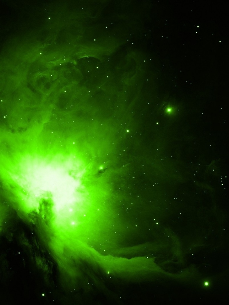 Light Green Outer Space iPad wallpaper