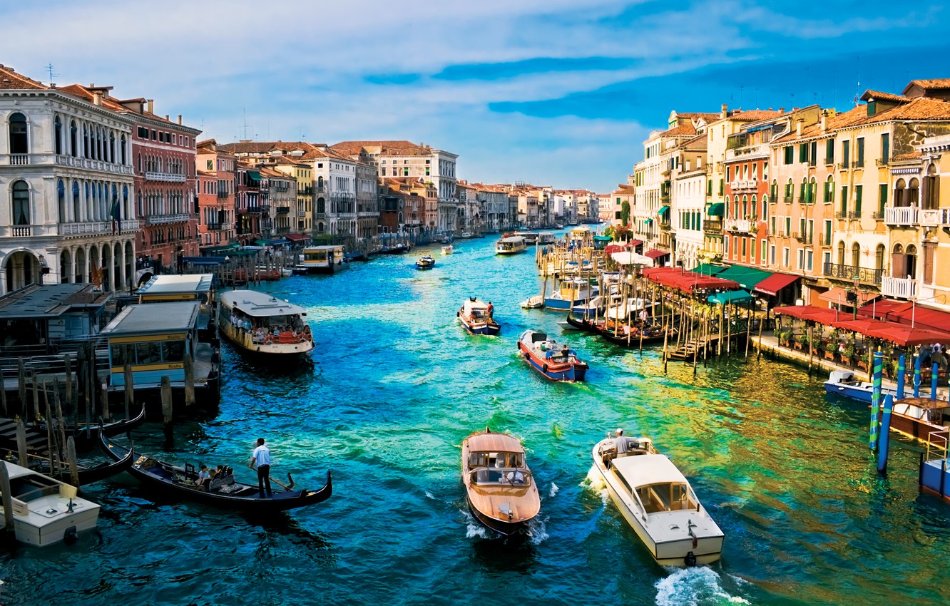 Wallpaper city, the city, Italy, Venice, channel, Italy, gondola, Venice image for desktop, section город