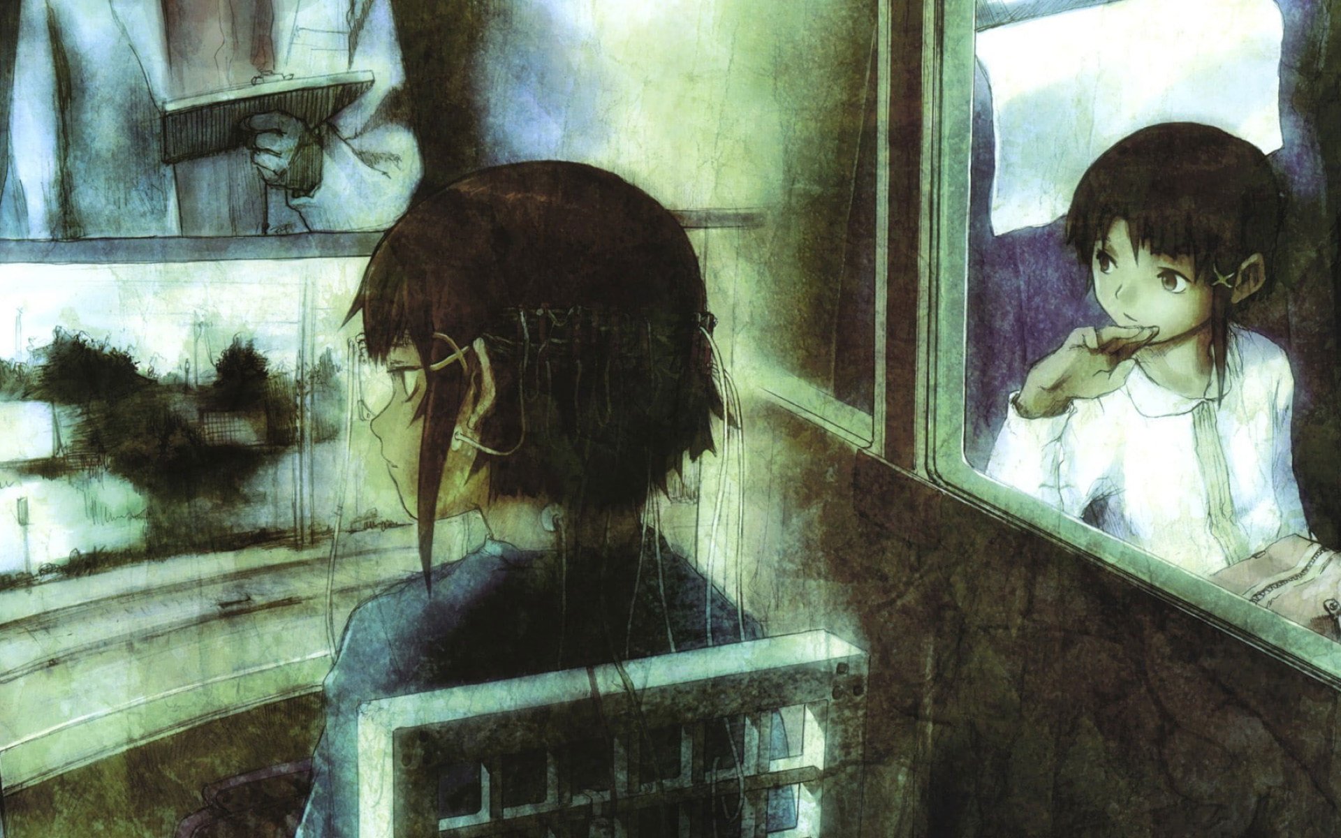 Wallpaper Lofi Serial Experiments Lain, Lain Iwakura, Anime Girl • Wallpaper For You