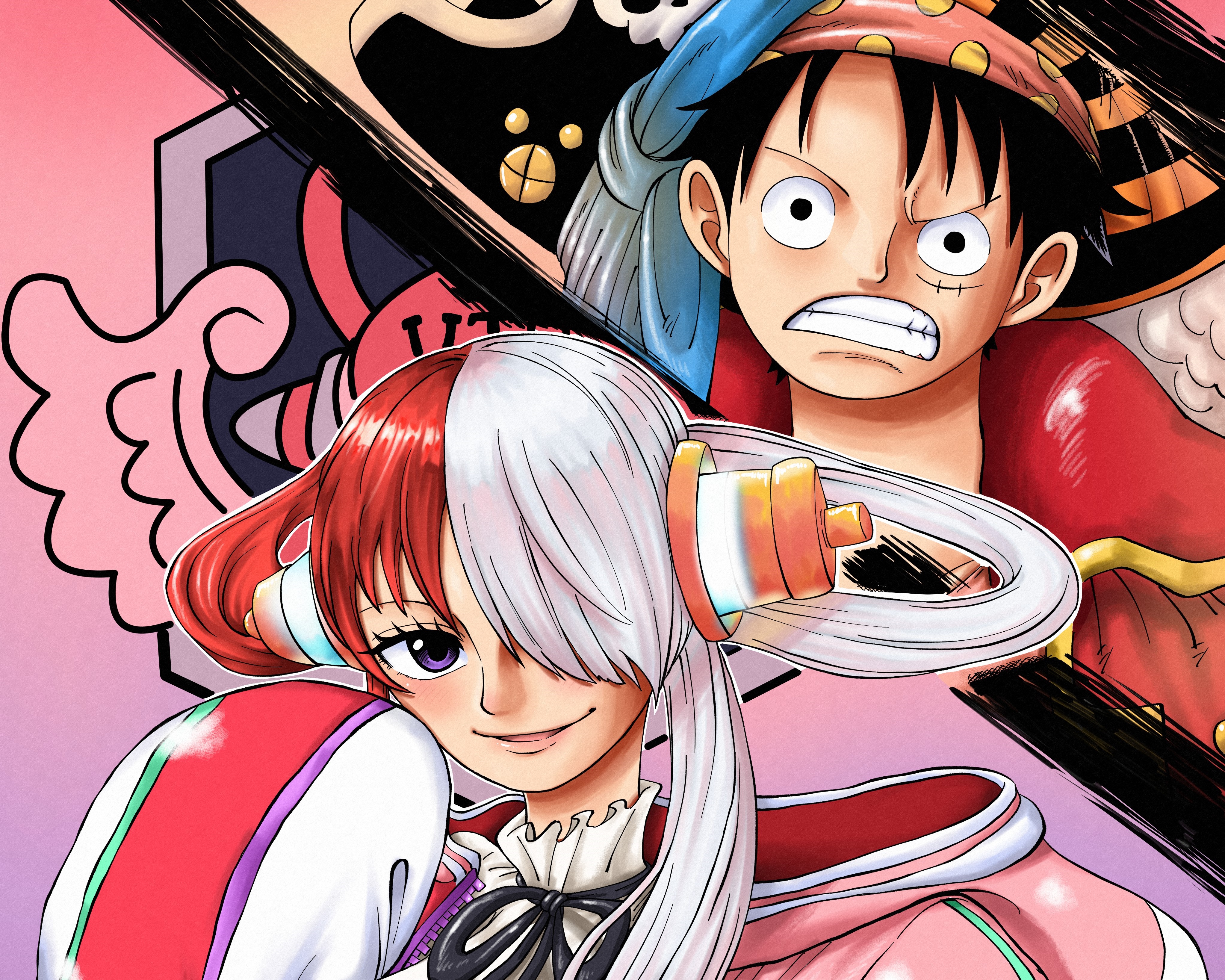 One Piece Film: Redby Riku, Monkey D. Luffy, Uta (One Piece) Gallery HD Wallpaper
