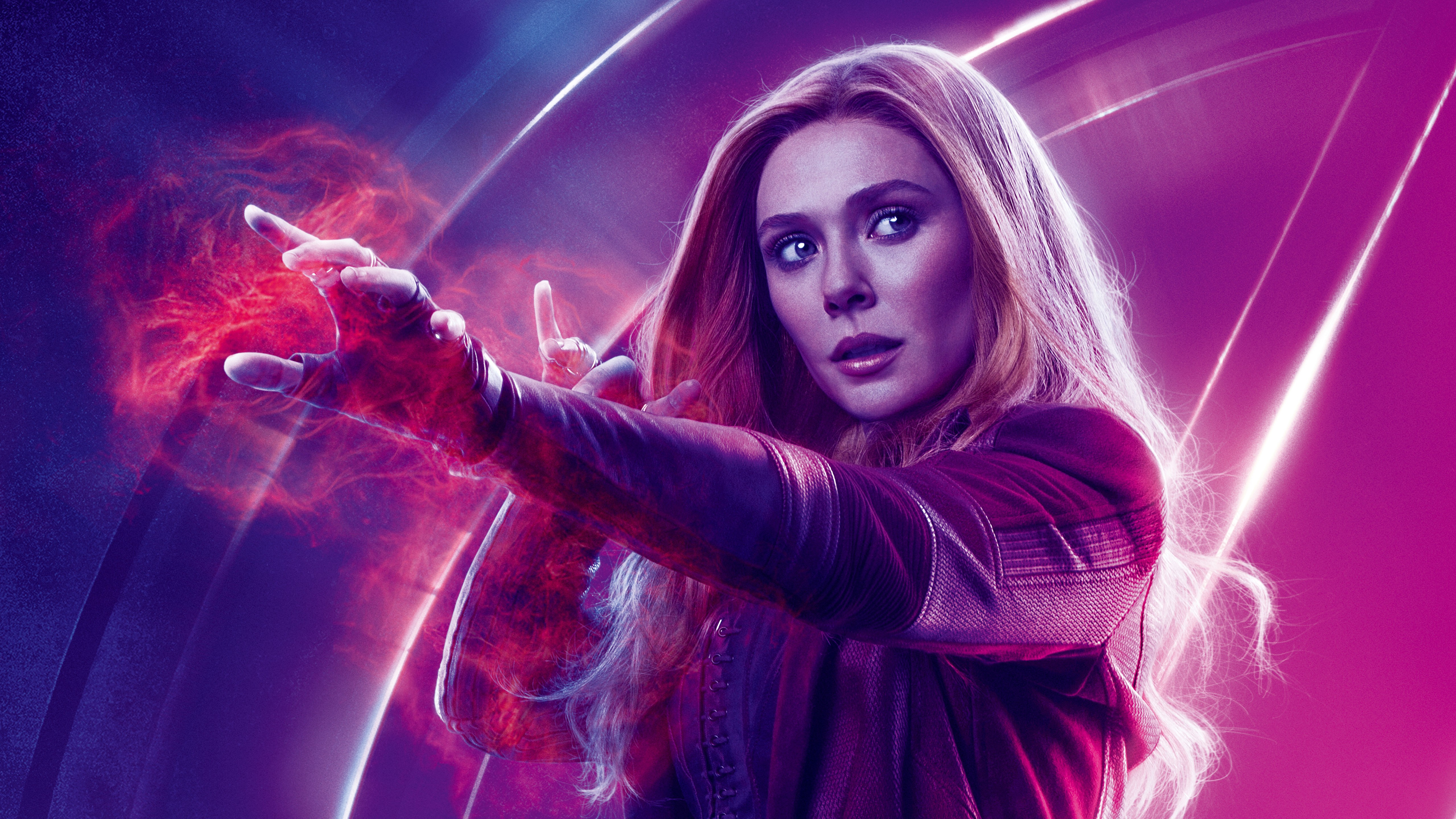 Wallpaper Avengers: Infinity War, Wanda Maximoff, Elizabeth Olsen, 8k, Movies