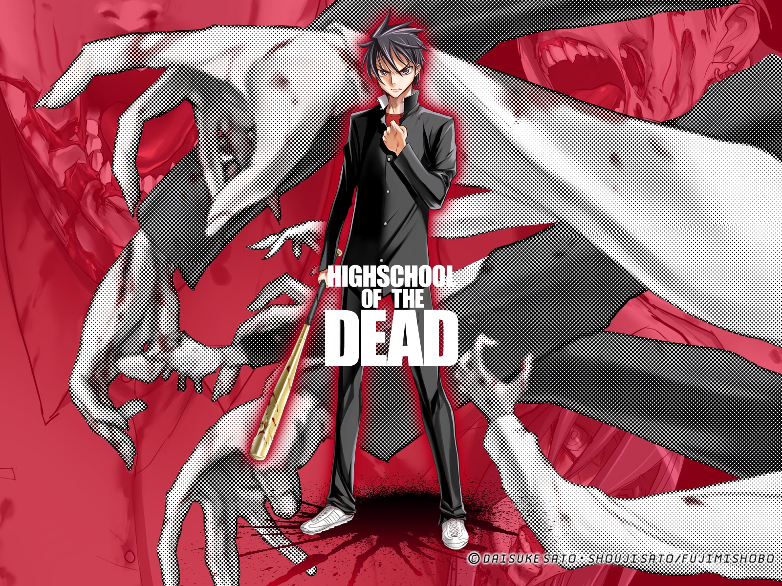 Download Caption: Takashi Komuro - A Protagonist Of Highschool Of The Dead  Wallpaper