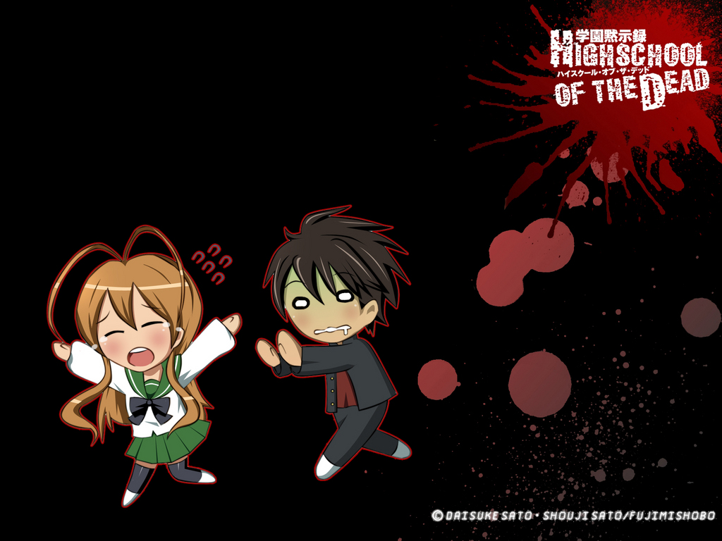 Highschool of the Dead - Takashi and Rei Wallpaper by eaZyHD on