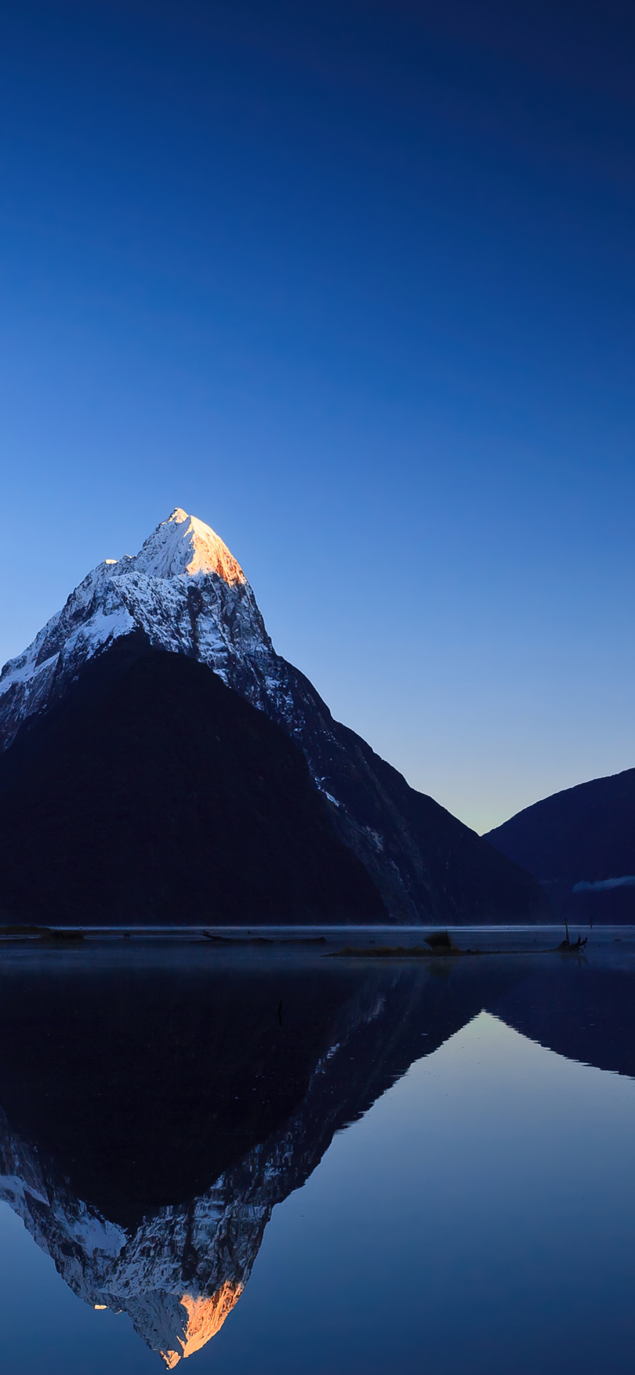 Morning Wallpaper 4K, Sunrise, Blue Sky, Mountains, Reflections, Nature