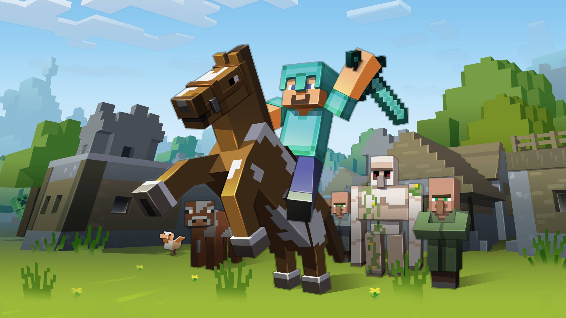 Download Minecraft Animated Knight Steve Wallpaper