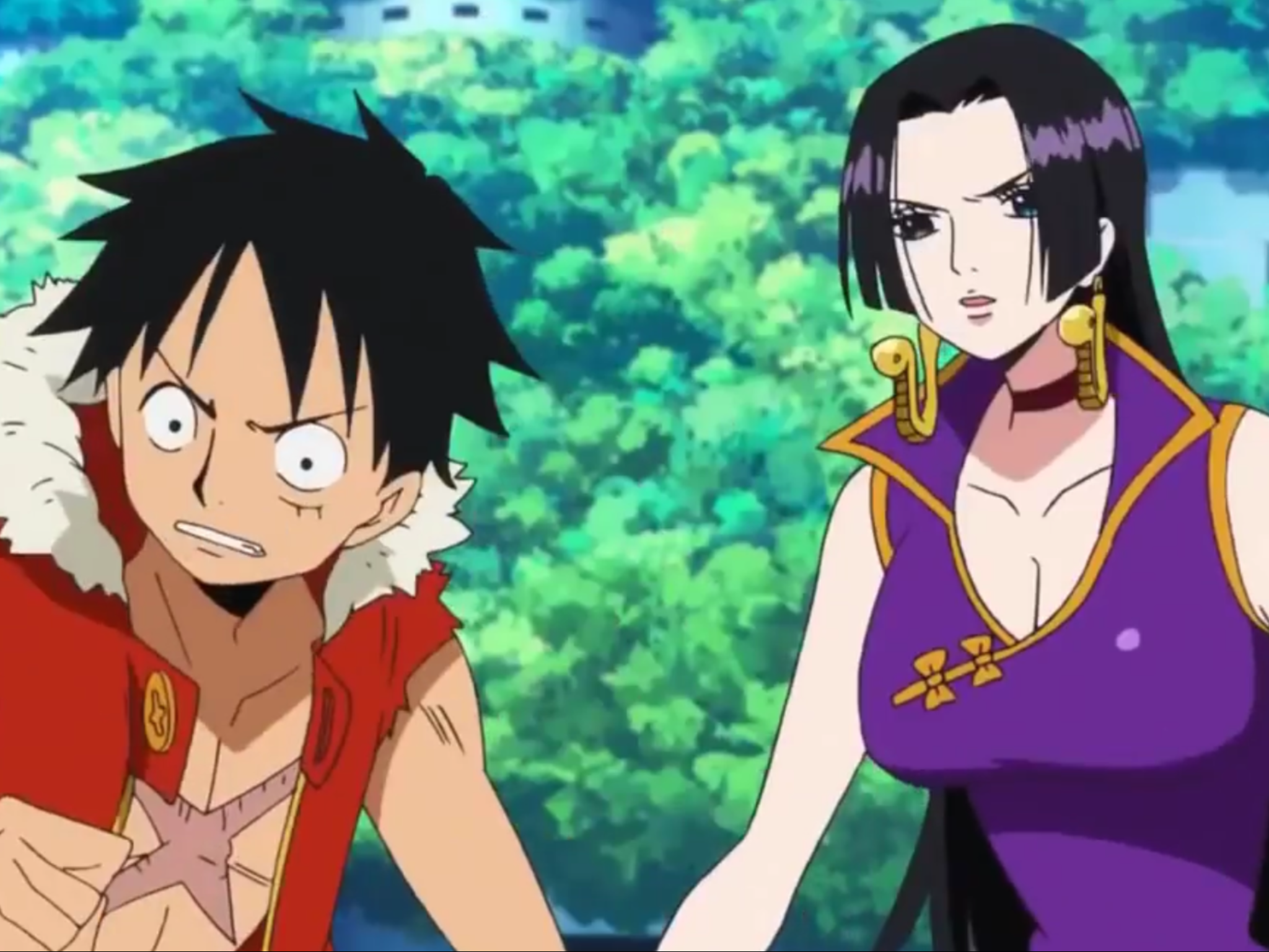 Invincible and Atom Eve(Amazon) vs Luffy and Hancock(3D2Y)