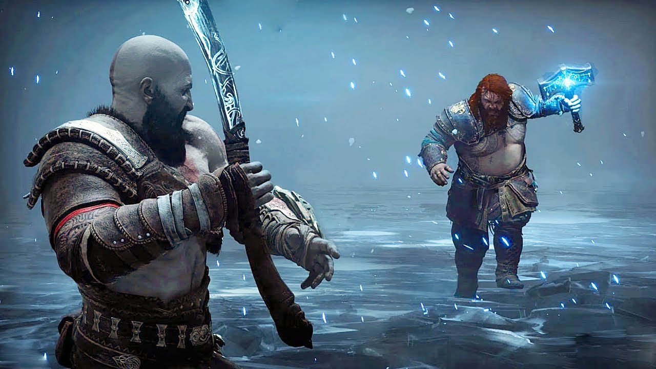 Kratos Destroys Thor & His Norse Gods Scene 4K ULTRA HD OF WAR RAGNAROK