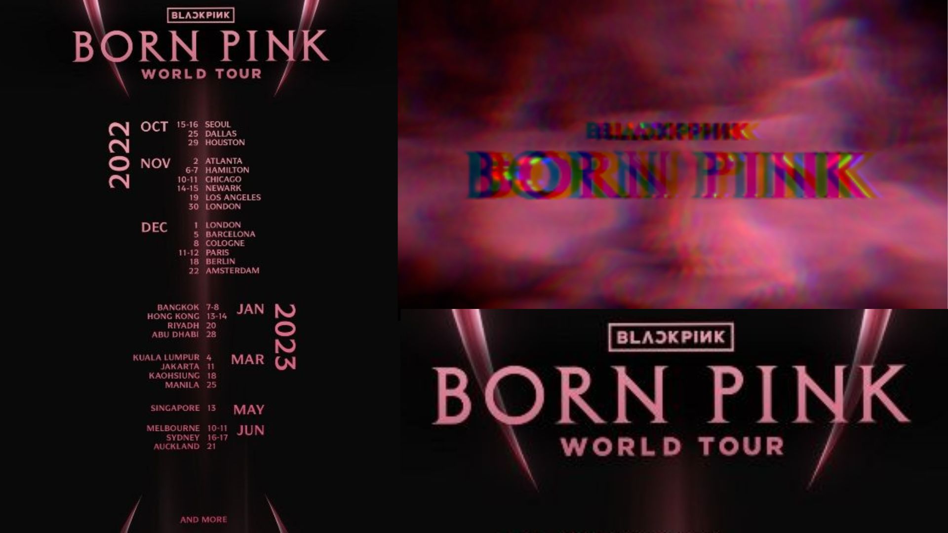 BLACKPINK World Tour 2022 23 Announces 'BORN PINK' Schedule