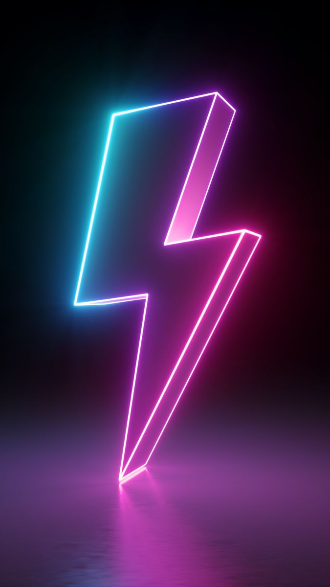 Neon lightning ⚡️. Sketch book, Cool wallpaper for your phone, Wallpaper