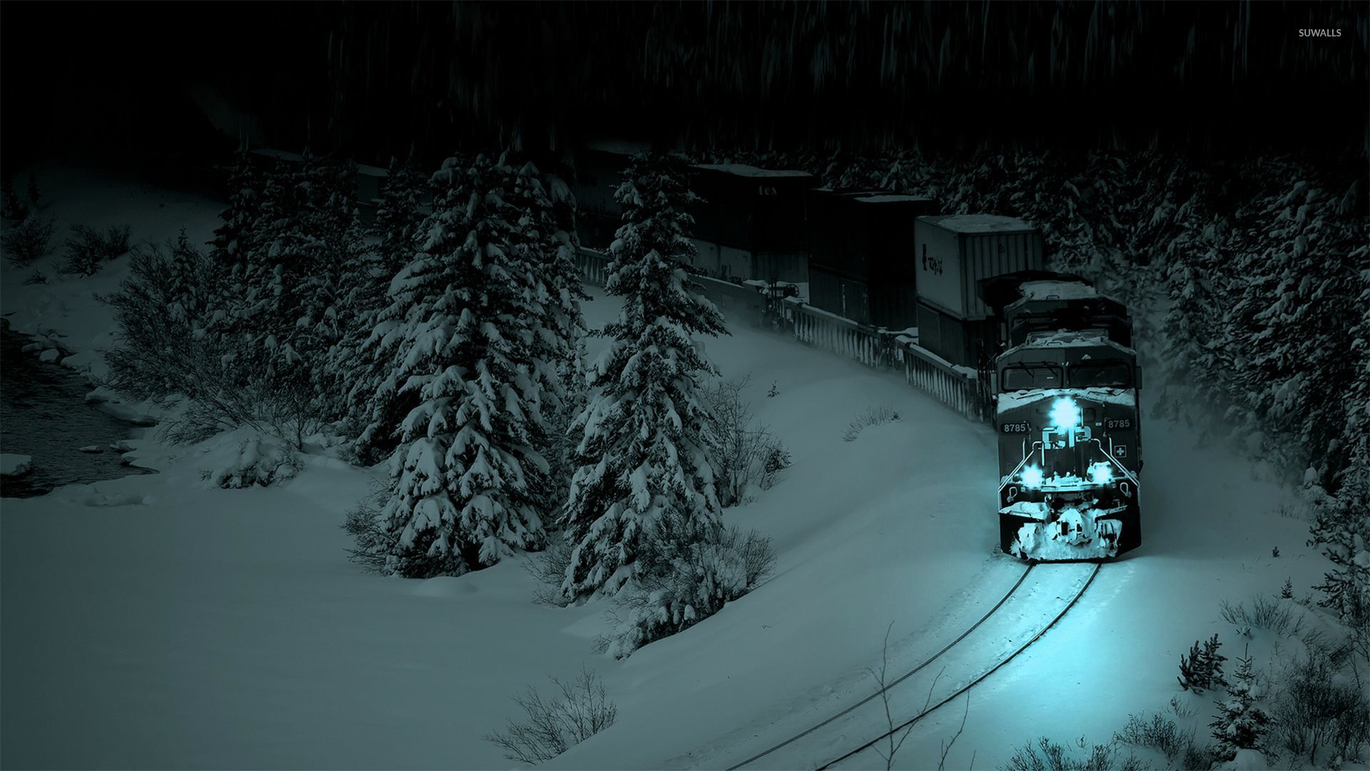 Winter Night Desktop Wallpaper Free download