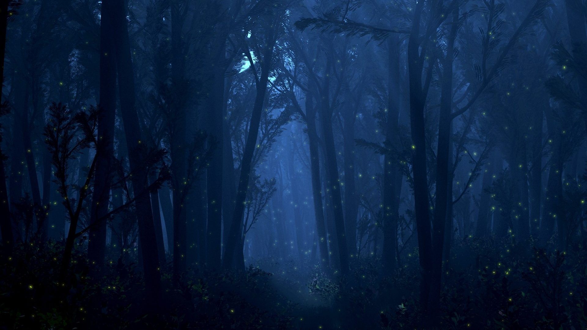 Blue Forest Wallpaper