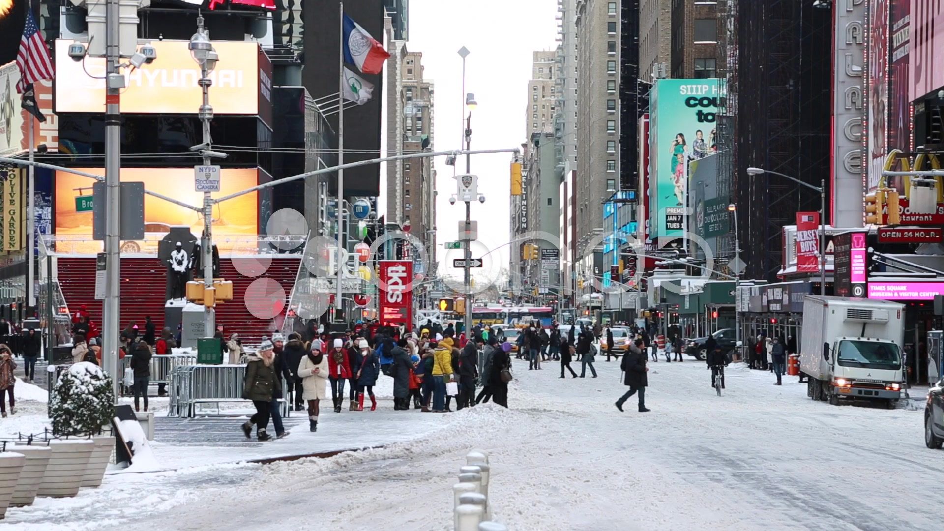 New York City Times Square in snow Stock Footage, #Times#City#York#Square. Times square, New york city, City