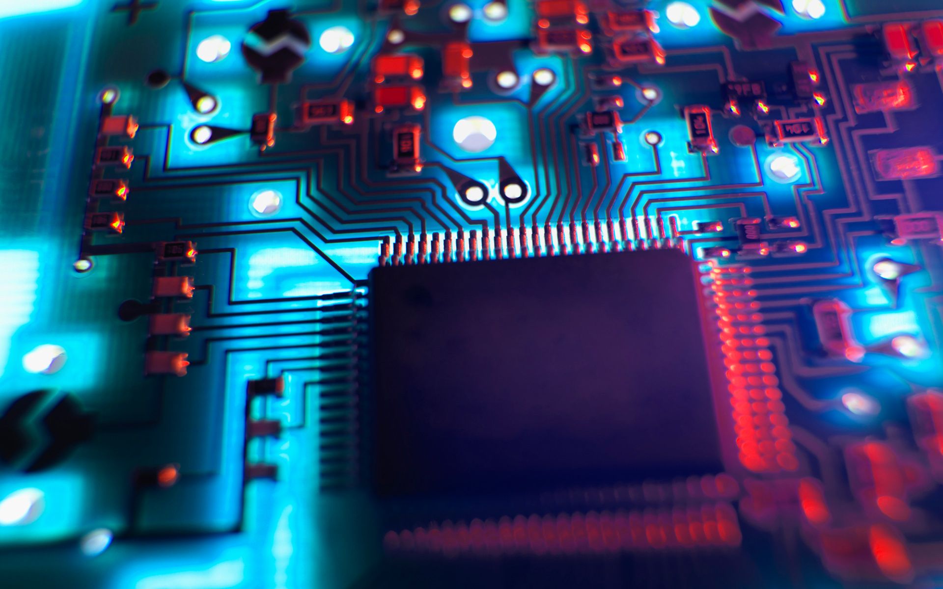 Blue Circuit Board Wallpaper Free Blue Circuit Board Background