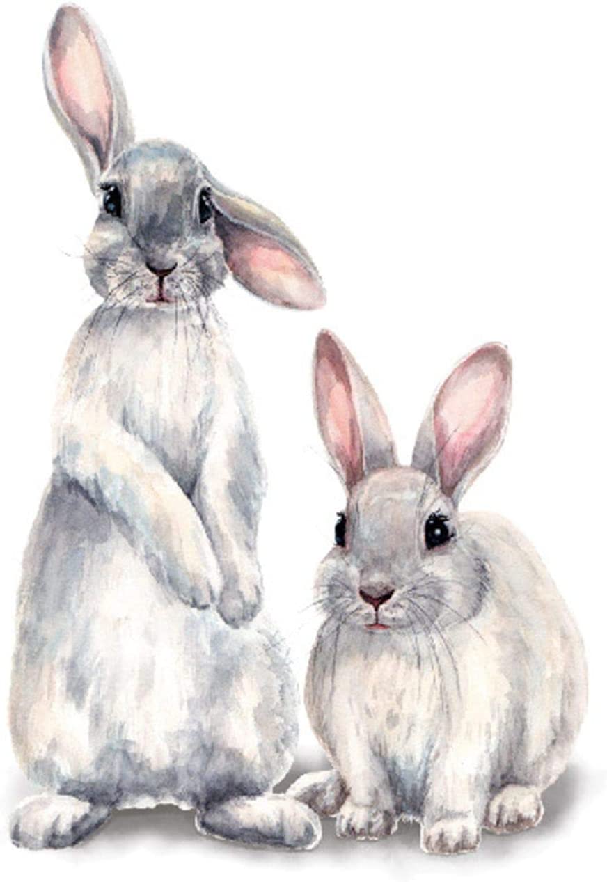 Buy ZSDFW Animal Wall Sricker Lovely Rabbit Wall Decals Cute Bunny Wall Art Stickers Wallpaper for Living Room Bedroom Baby Nursery Room Kids Room Christmas Thanksgiving Gift Online at Lowest Price in