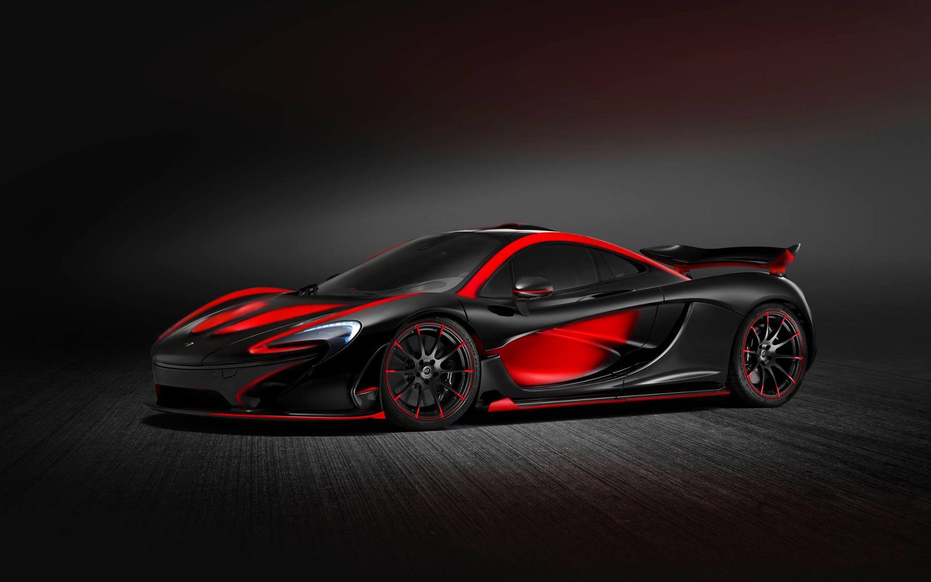 Black And Red McLaren P1 Sports Car HD Wallpaper. Mclaren p Sports car, Mclaren